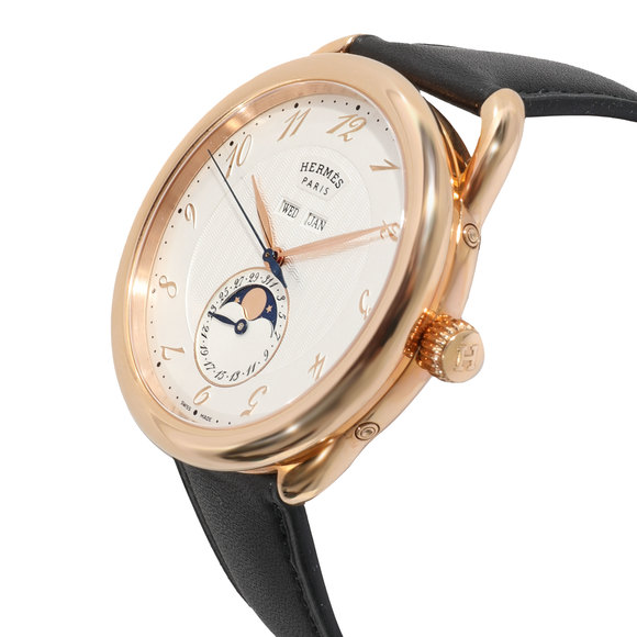 HERMES Arceau Grande Lune AR8.870.221.MHA Men's Watch in 18kt Rose Gold - Picture 3 of 4